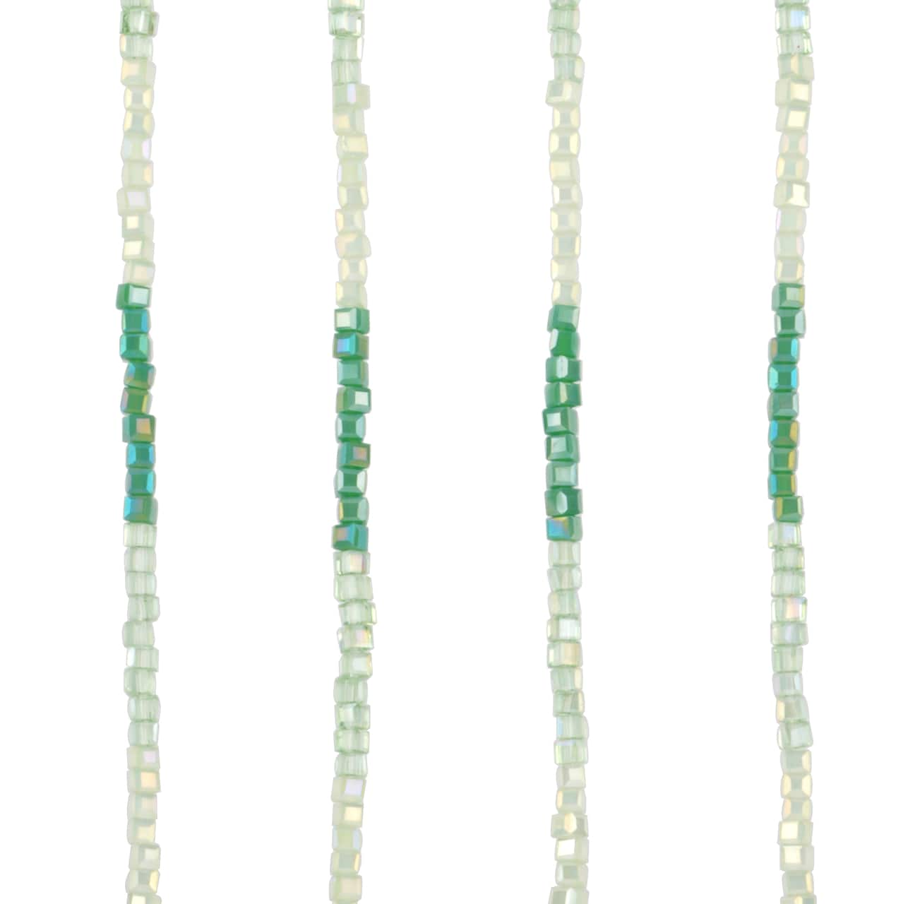 12 Pack: Green Ombre Faceted Glass Cube Beads, 2mm by Bead Landing™